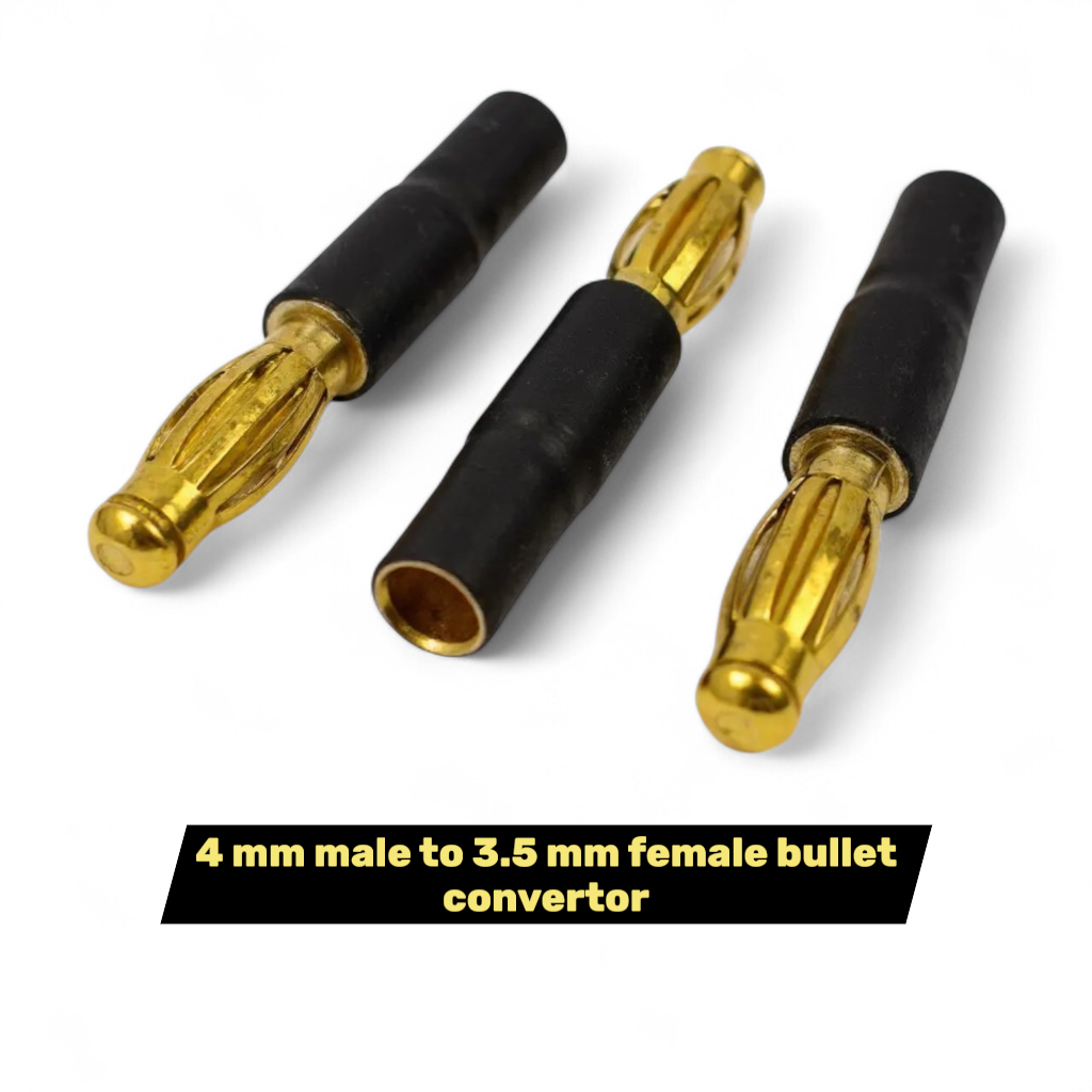 4mm male to 3.5mm female bullet adapter